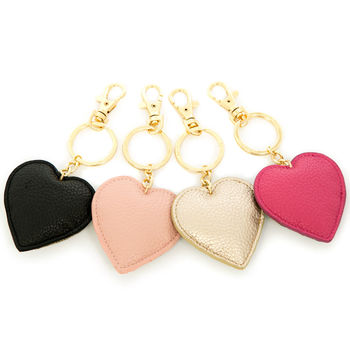 Faux Leather Personalised Heart Keyring, 6 of 10