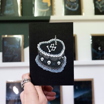 18th Gothic Cake Birthday Card, 4 of 6