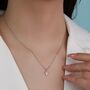 Tiny Cactus Pendant Necklace In Sterling Silver, thumbnail 6 of 10