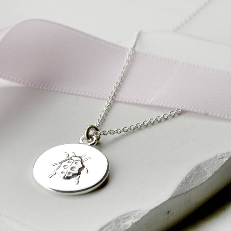 Sterling Silver Lucky Ladybird Necklace, 1 of 7