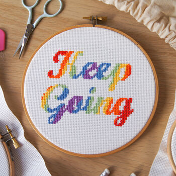 'Keep Going' Cross Stitch Kit, 2 of 10