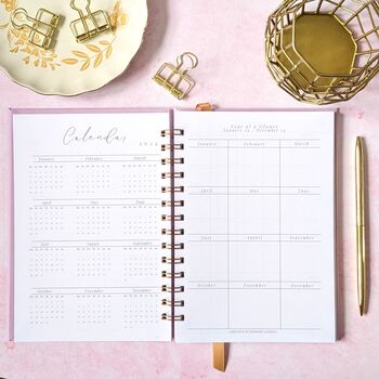 Personalised Luxury 2025 Weekly Diary| Planner| Blush Pink, 5 of 6