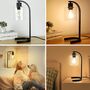 Retro Iron Bedside Desk Lamp With Clear Glass Shade, thumbnail 4 of 8
