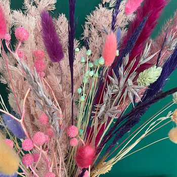 The Spring Punch Pink And Purple Dried Flower Bouquet, 4 of 6