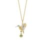 Gold Plated Sterling Silver Kingfisher Crystal Necklace, thumbnail 2 of 5