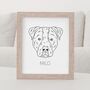 Custom Staffie Terrier Outline Print For Staffie Gift, thumbnail 1 of 8