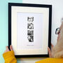 Anniversary Personalised Retro Photo Strip Framed Print, thumbnail 2 of 7