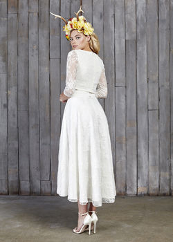 Le Fay Lace Bridal Midi Skirt, 4 of 4