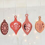 Christmas Tree Decoration Set, Pink With Rose Gold, thumbnail 1 of 4