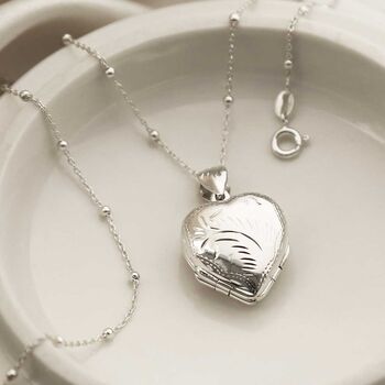 Sterling Silver Four Piece Heart Locket Necklace, 3 of 7