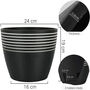 Contemporary Stripe Pattern Indoor Planter Flower Pot, thumbnail 10 of 12