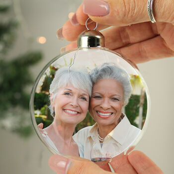 Custom Photo Christmas Glass Bauble Gift, 3 of 5