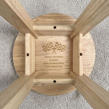 Personalised Wooden Racing Car Toddler Step Stool, 10 of 10