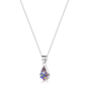 Mini Real Flower Sterling Silver Teardrop Pendant Necklace Four Options, thumbnail 2 of 12