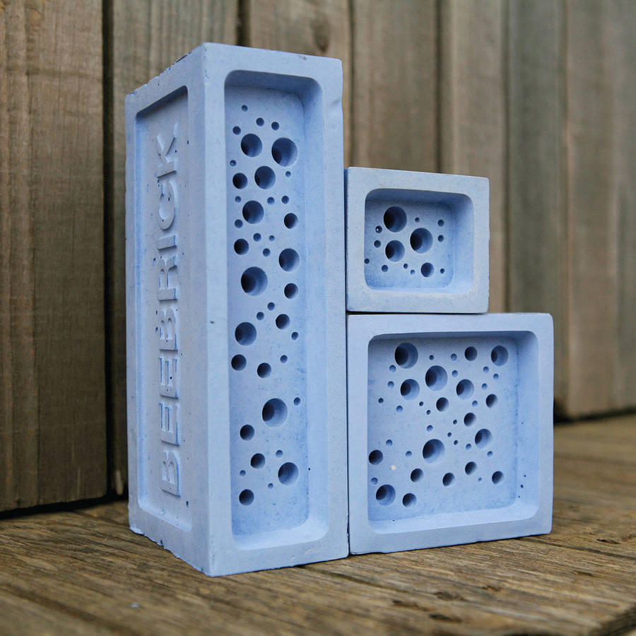 Blue Concrete Bee Hotel Bee Brick Green Blue notonthehighstreet com