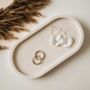 Handmade Oval Sink Tidy Trinket Tray In Stone Effect Eco Resin, thumbnail 1 of 12