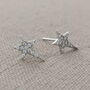 Sterling Silver And Crystal Star Earrings, thumbnail 2 of 5