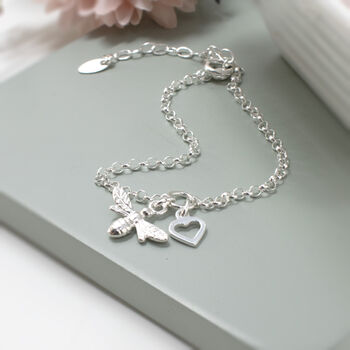 Sterling Silver Bee Bracelet, 2 of 4
