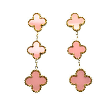 Three Clover Earrings In Rainbow Of Colours, 8 of 12