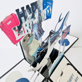 Iceland Themed 3D Birthday Card, 2 of 7