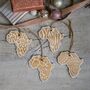 Africa Wooden Christmas Decorations Set Of Four, thumbnail 1 of 2