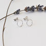 Sterling Silver Circle Stud Earrings, thumbnail 2 of 7