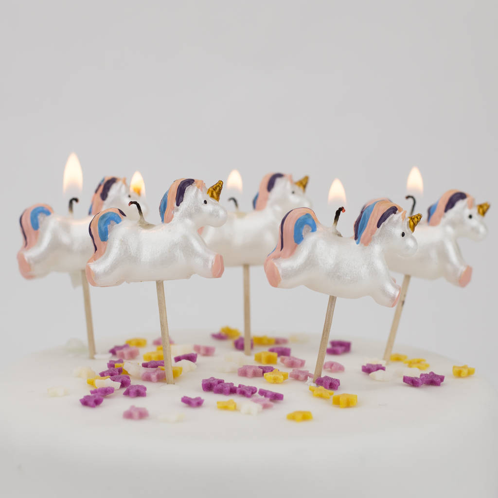 Unicorn Birthday Cake Candles, 1 of 5