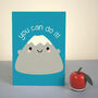 'You Can Do It!' Kawaii Mountain Card, thumbnail 2 of 5