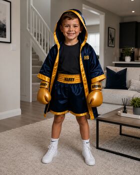 Personalised Boxing Robe And Shorts Set, 2 of 10