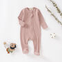 Tiny Alpaca Organic Cotton Baby Sleepsuit, thumbnail 2 of 9