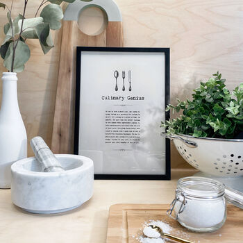 Culinary Genius Cooking Quotes Print, 4 of 8