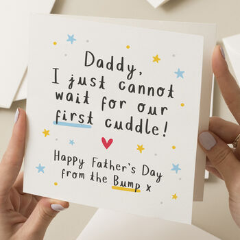 Dad To Be Cute Father's Day Card From Bump, 2 of 8