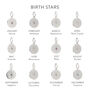 Double Birth Star Charm Necklace Silver, thumbnail 4 of 8