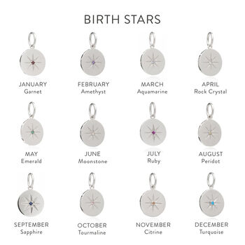 Double Birth Star Charm Necklace Silver, 4 of 8
