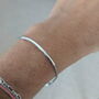 Sterling Silver Bar And Silk Bracelet, thumbnail 3 of 8