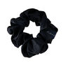 Silk Scrunchie Hair Scrunchie Ponytail Holder Hairband Mulberry Silk Satin Midi Luxurious Black Hair Tie, thumbnail 3 of 5