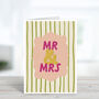 Mr And Mrs Wedding Card, thumbnail 2 of 3