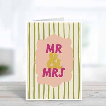 Mr And Mrs Wedding Card, 2 of 3