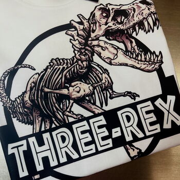 Three Rex Dinosaur Kids T Shirt, 5 of 7
