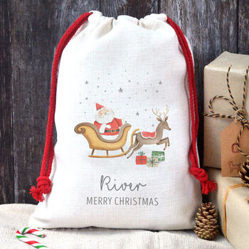 Personalised Christmas Present Santa Sack, 2 of 2
