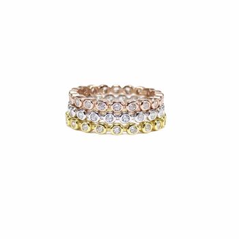 Eternity Cz Rings , Rose Or Gold Vermeil 925 Silver, 6 of 9