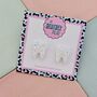 White Tooth Glitter Resin Stud Earrings, thumbnail 3 of 4