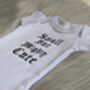 Embroidered Small But Mighty White Babygrow, thumbnail 6 of 9
