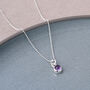 Gem Dot Amethyst February Birthstone Necklace, thumbnail 2 of 4