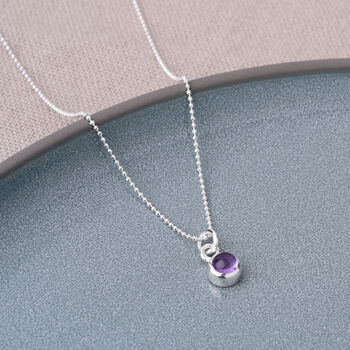 Gem Dot Amethyst February Birthstone Necklace, 2 of 4