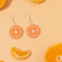 Make Your Own Oranges Earrings Cross Stitch Kit, thumbnail 4 of 5