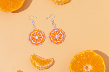 Make Your Own Oranges Earrings Cross Stitch Kit, 4 of 5