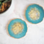Blue Iridescent Geode Resin Coasters, thumbnail 5 of 11