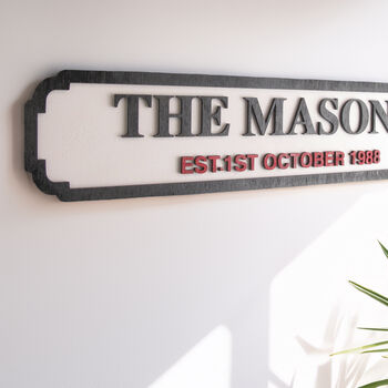 Personalised Street Sign In A Vintage Railway Design, 2 of 7