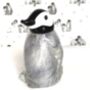Cute Hand Blown Solid Glass Penguin Chick Figurine, thumbnail 2 of 7